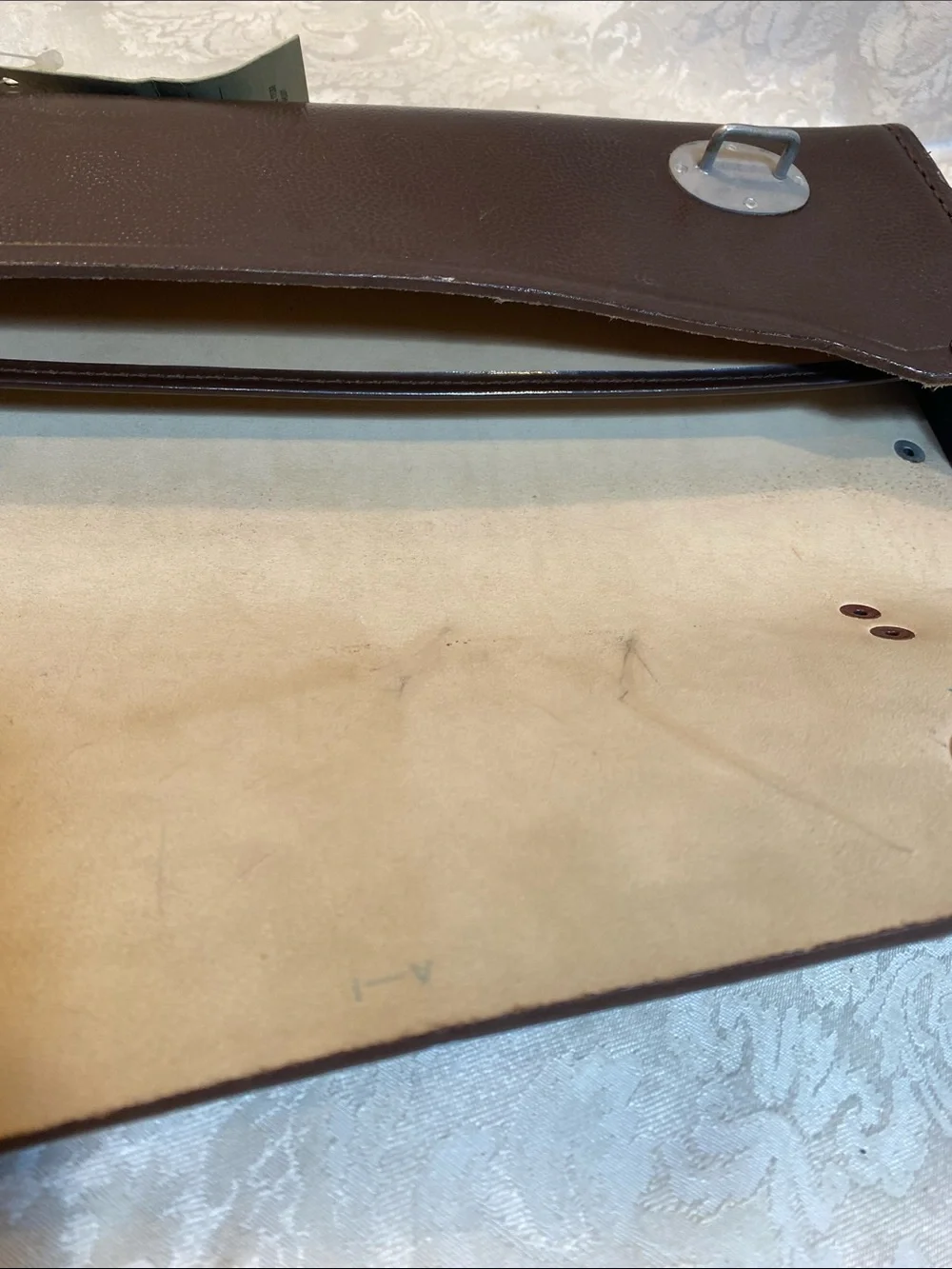 Vintage-Inspired Banana Republic Brown Leather Men's Clutch Bag Tool Case